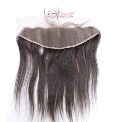 Color 1B 13 x 4 Brazilian Human Hair Lace Frontal Top Grade 6A Frontals