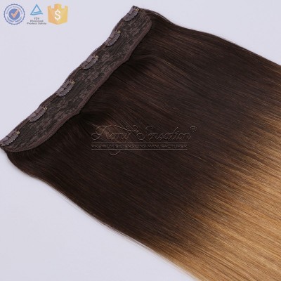 Straight Curly Full Head One Piece Human Hair Clip in Hair Extensions