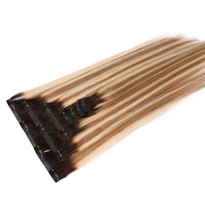 HIGH END ONLY! 100% Cuticle Aligned Human Hair Soft Silky Seamless PU Hair Extension Weft Clip in