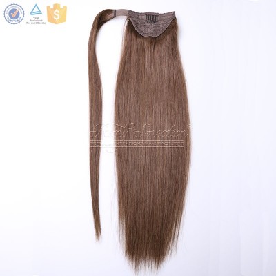 Luxury Quality Virgin Brazilian Hair Wrap Ponytail with Extensions Human Hair