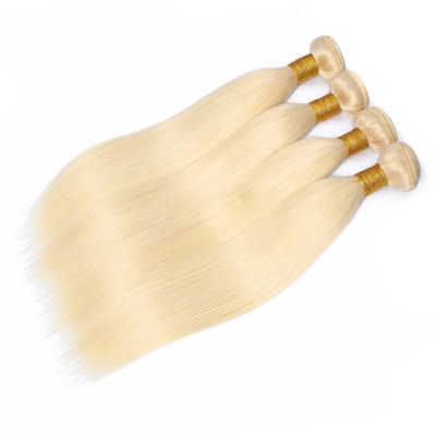 wholesale virgin hair vendors tangle free shed free hair extension blonde #613 indian hair weave