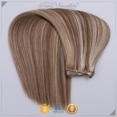 2017 New Trend in UK Virgin Brazilian Hair Weave Wholesale Price in #8P613 Piano Color