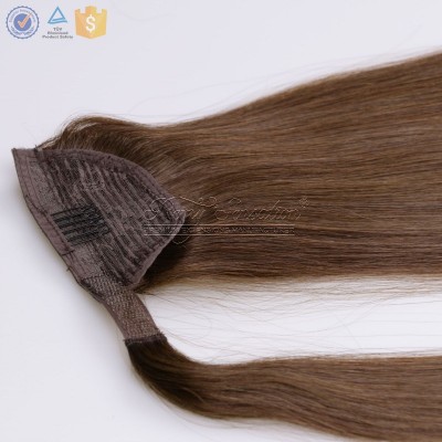 Russian human remy hair extension fake hair ponytail