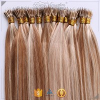 Cuticle Intact Brazilian Hair Nano Tip Hair Extensions Micro Rings