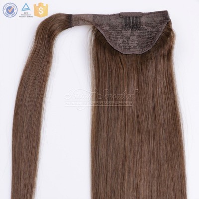 Factory Direct Silky Virgin Remy French Braid Ponytail Medium Brown